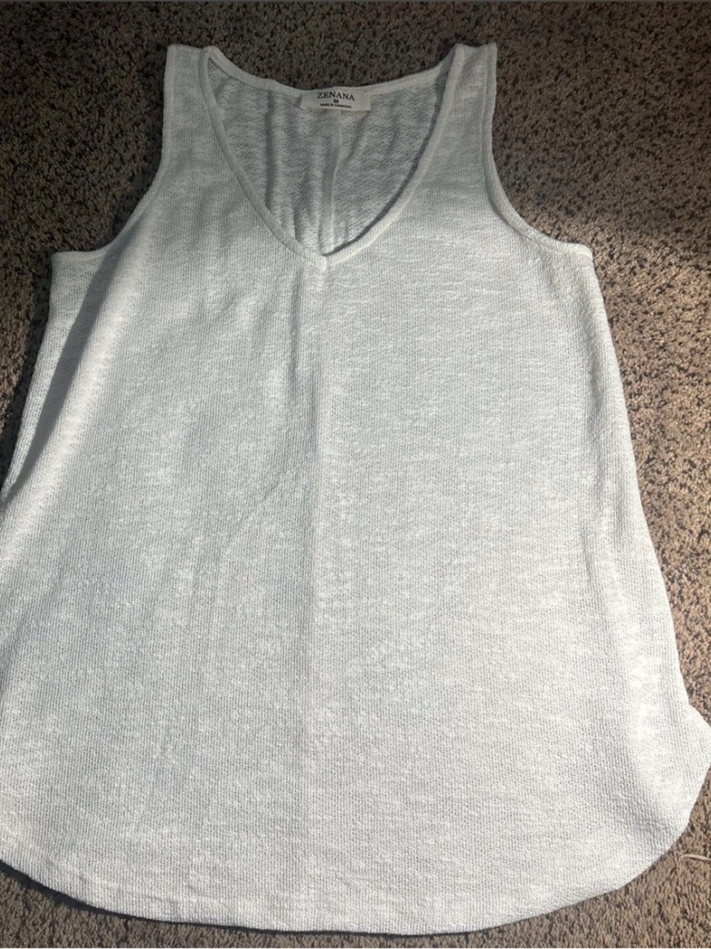 Zenana Outfitters Light V-Neck Knit Tank